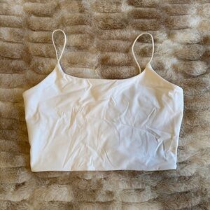 Garage White Fitted Crop Camisole